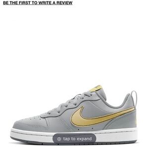 Nike Kids Sneakers in Gray and Gold